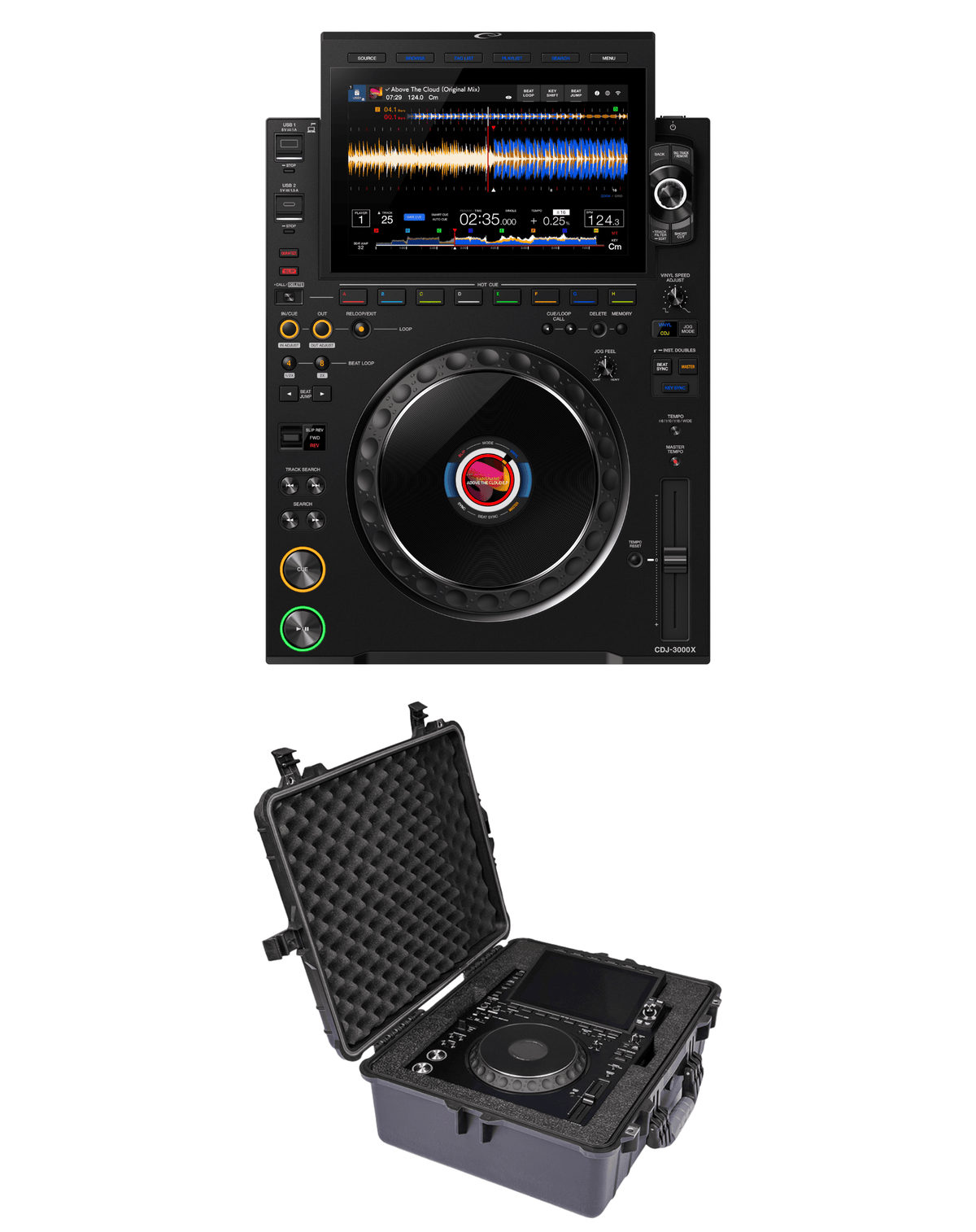 AlphaTheta CDJ-3000X + Headliner HL14000 Case Bundle