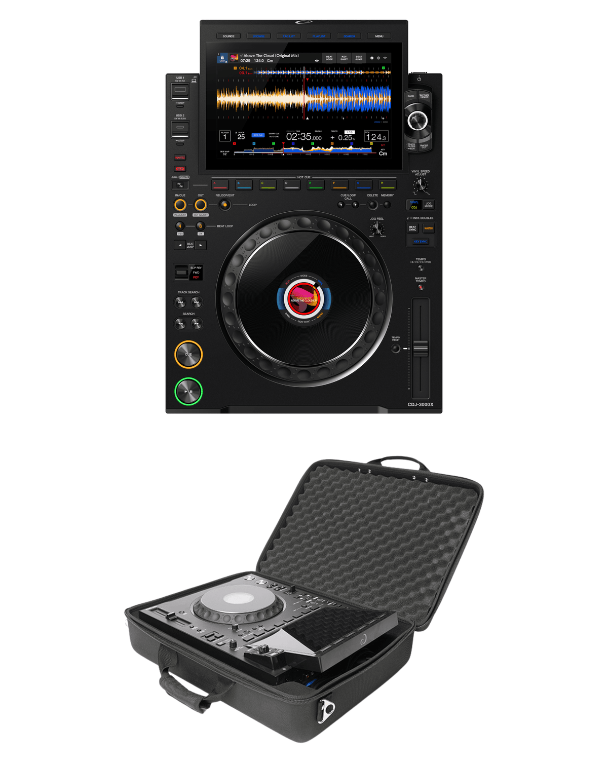 AlphaTheta CDJ-3000X + Magma MGA48052 CTRL Case Bundle