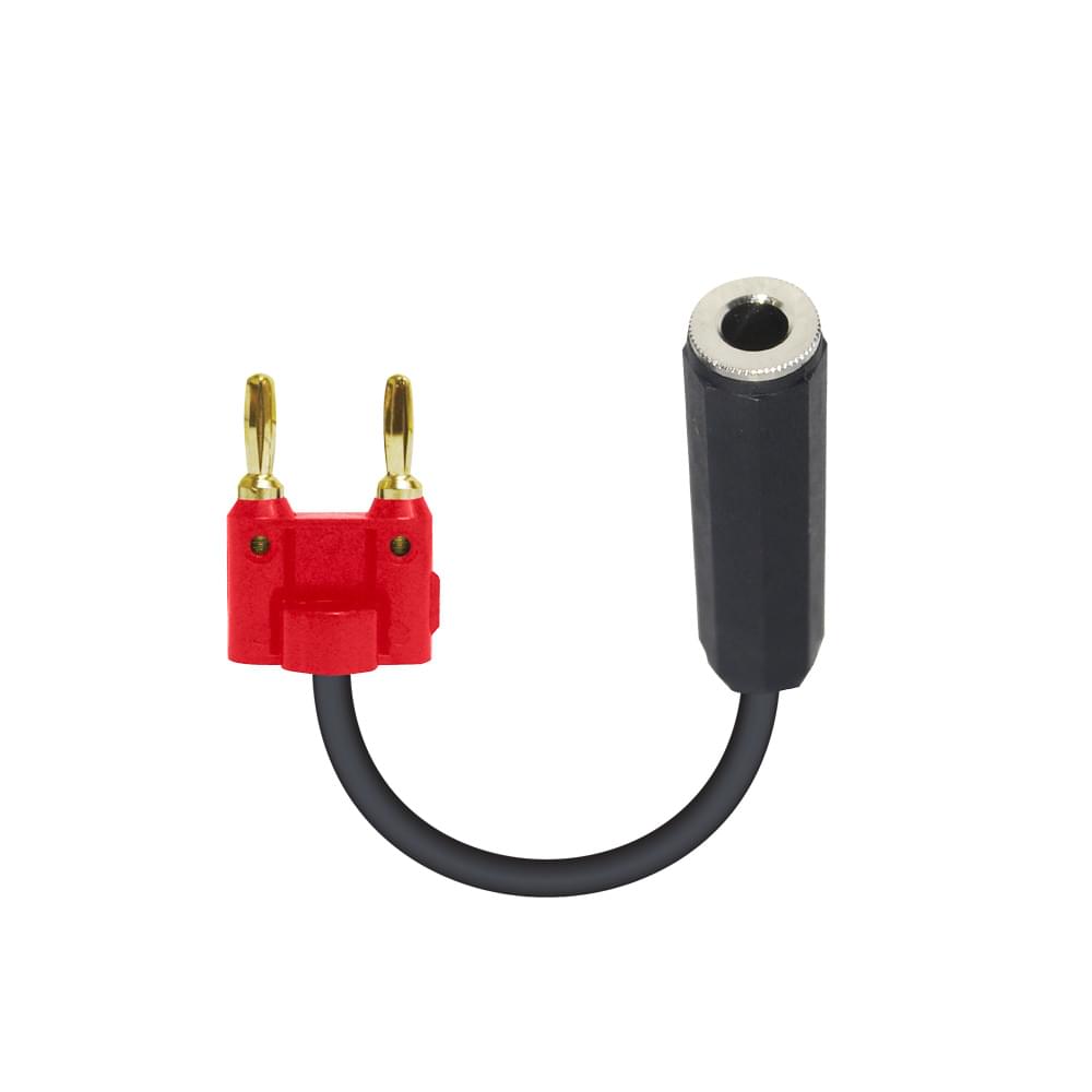 ProX 6" Adapter Banana Red to 1/4" TS-F High Performance Speaker Cable.