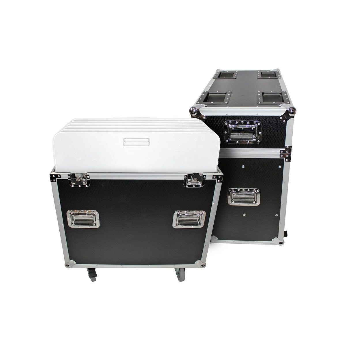ProX ATA Flight Style Road Case 24" in. Aluminum 8mm F34 F32 F31 Truss Base Plates - Fits 6x.
