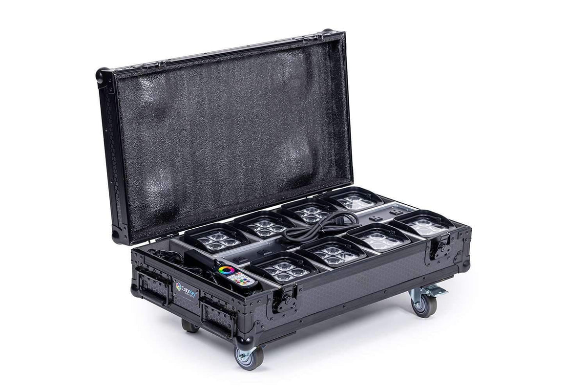 Colorkey MobilePar Mini HEX 4 MKII Charging Road Case - Holds and Charges 8