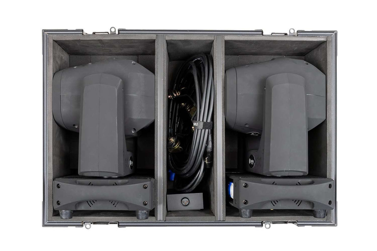 Colorkey Mover Spot 150 Flight Case Trolley - 2-Fixture Road Case, All Black