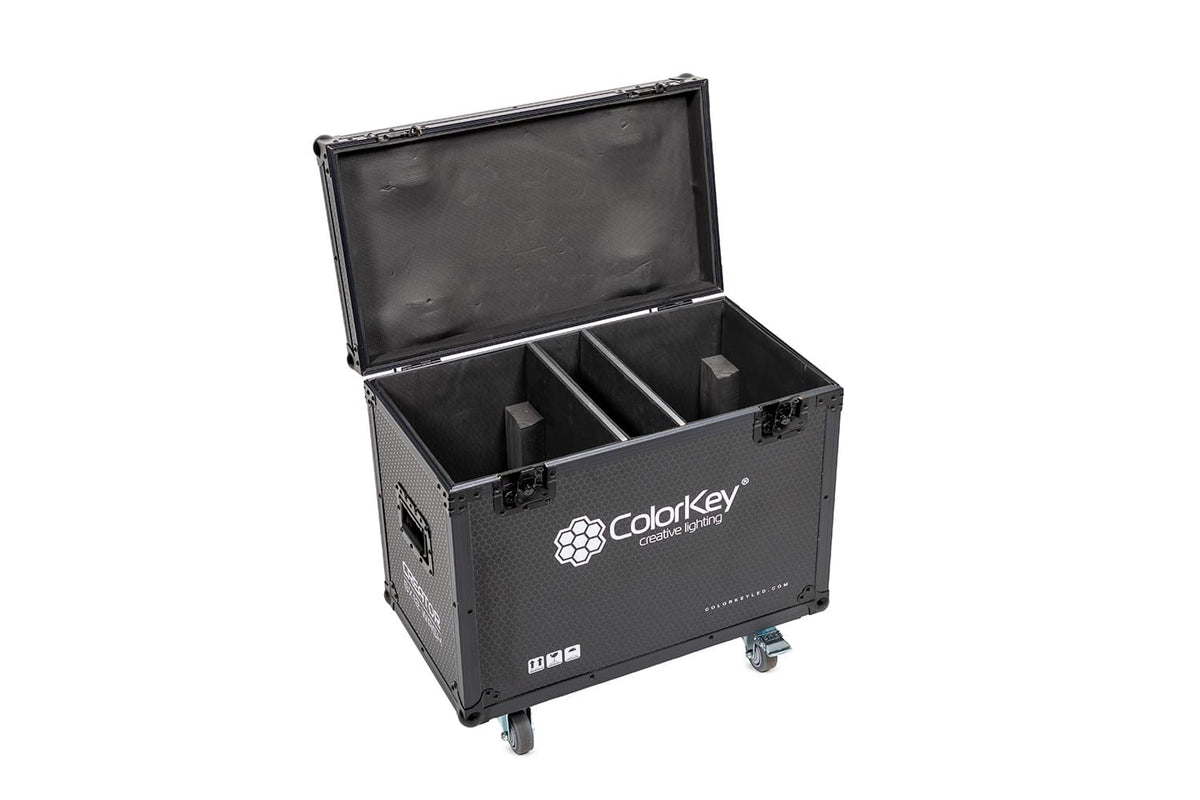 Colorkey Flight Case for Creator BX12 Wash - 2-Fixture Road Case with Casters