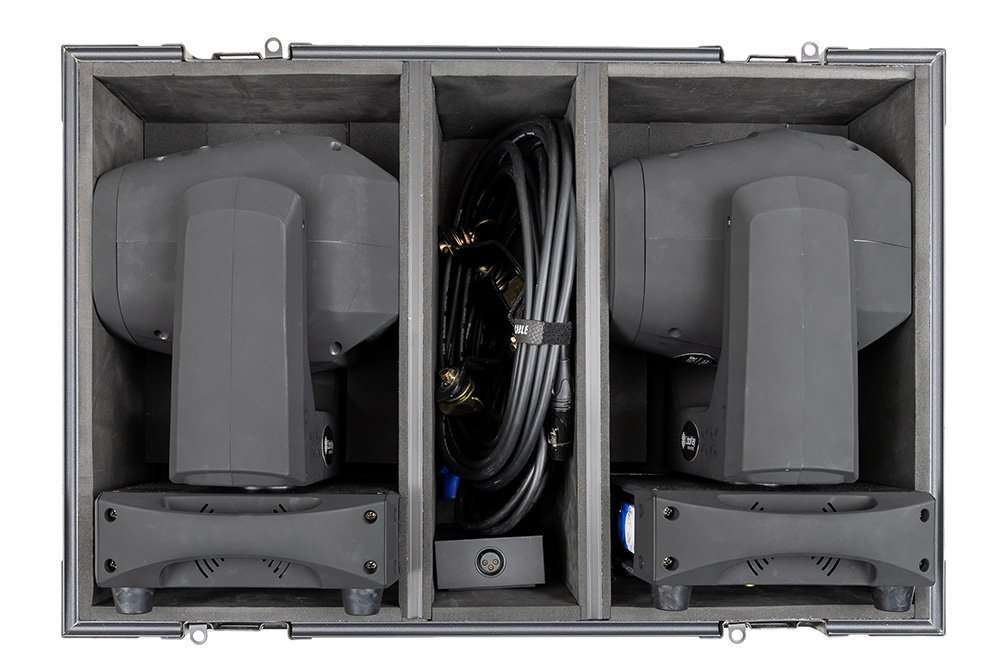 Colorkey Mover Spot 150 Flight Case Trolley - 2-Fixture Road Case, All Black