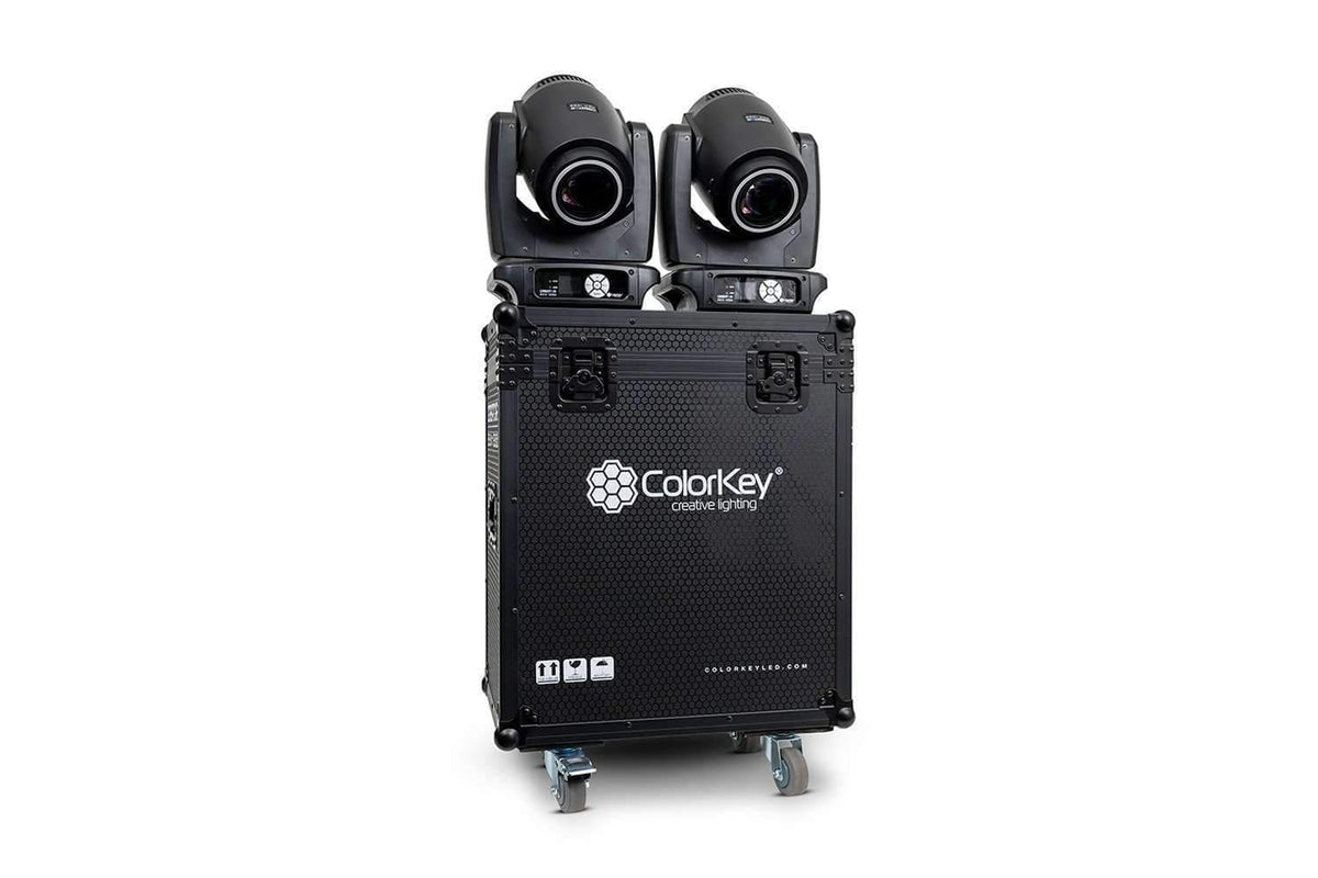 Colorkey Flight Case for Creator BSW 1200 - 2-Fixture Road Case with Casters
