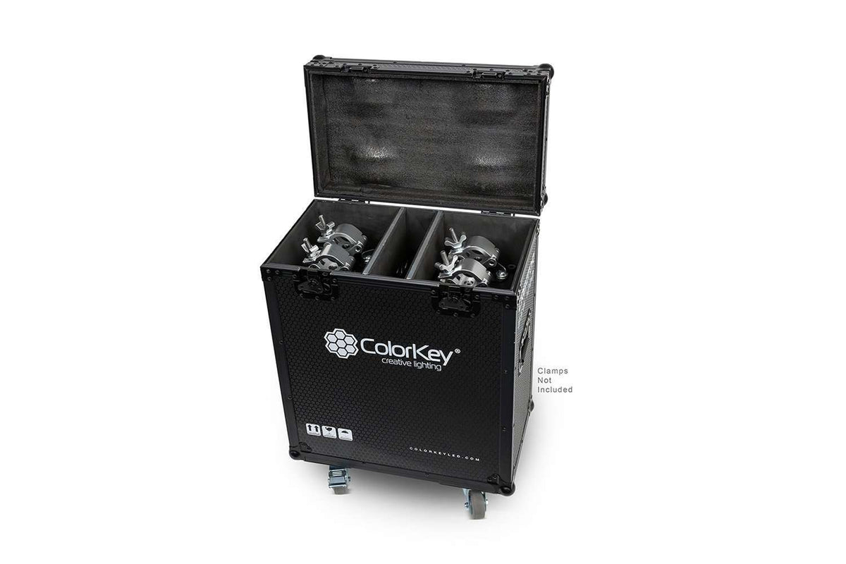 Colorkey Flight Case for Creator BSW 1200 - 2-Fixture Road Case with Casters