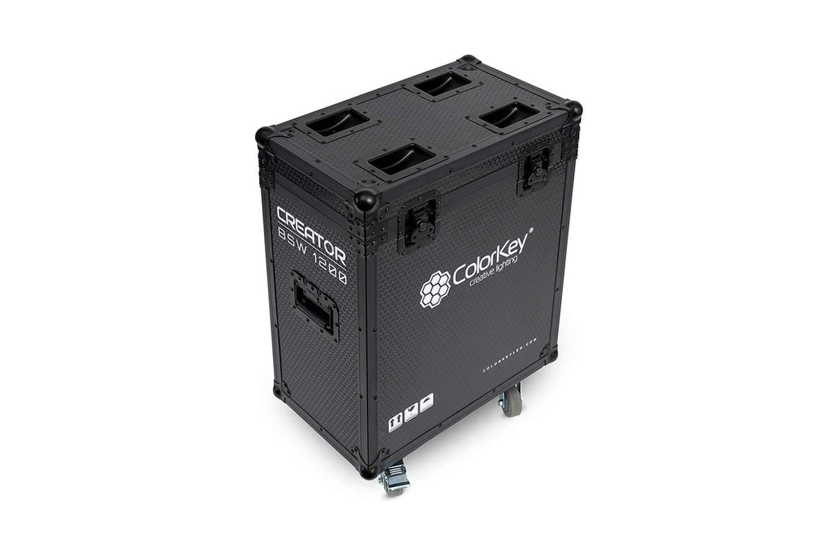 Colorkey Flight Case for Creator BSW 1200 - 2-Fixture Road Case with Casters