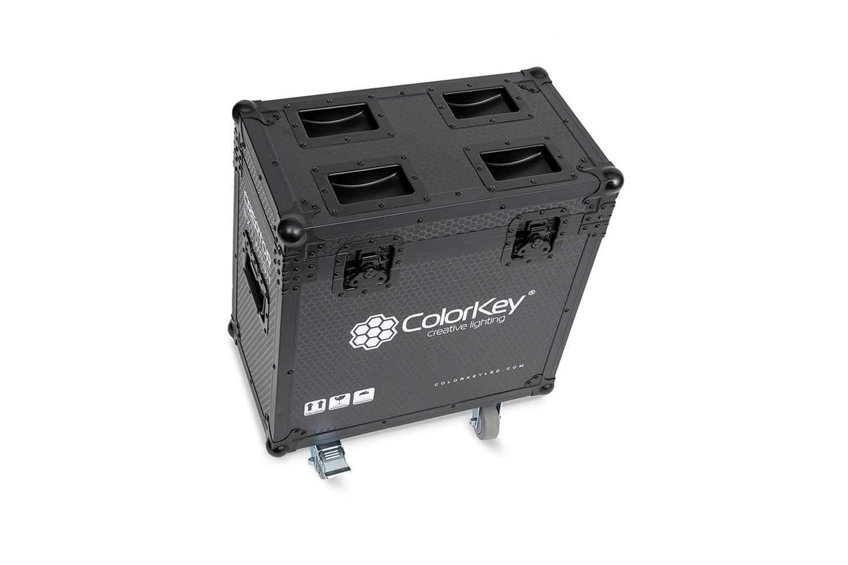 Colorkey Flight Case for Creator BX7 Wash - 2-Fixture Road Case with Casters