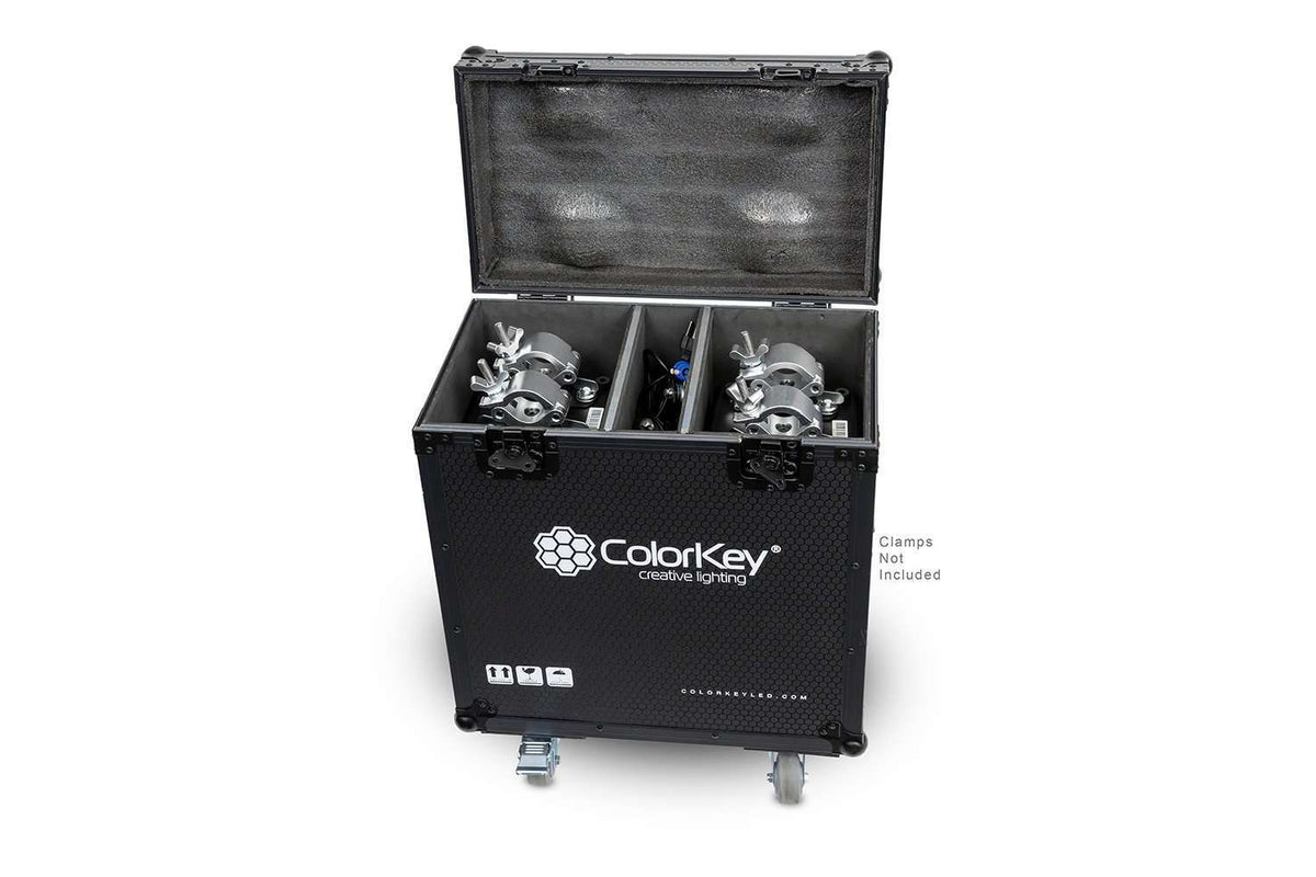 Colorkey Flight Case for Creator Beam 150 - 2-Fixture Road Case with Casters