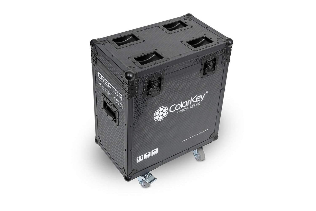 Colorkey Flight Case for Creator Beam 150 - 2-Fixture Road Case with Casters