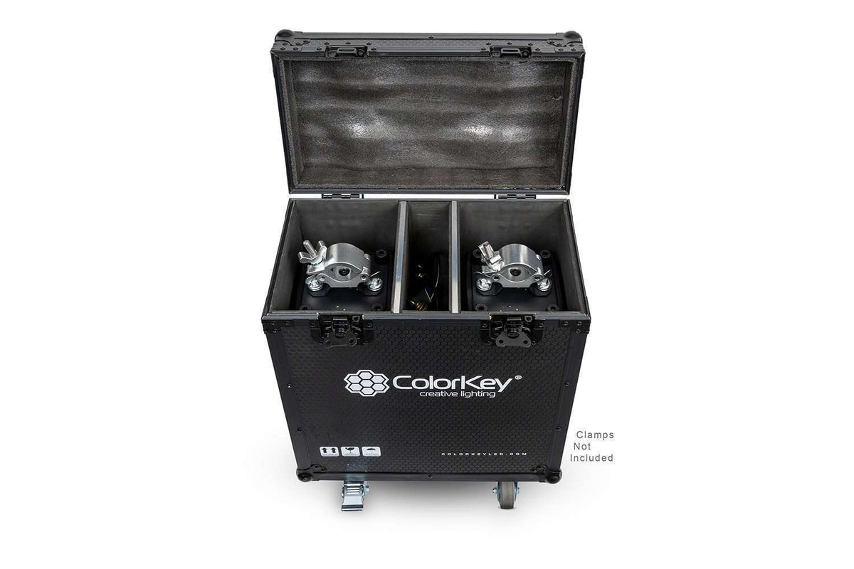 Colorkey Flight Case for Creator Spot 250 - 2-Fixture Road Case with Casters