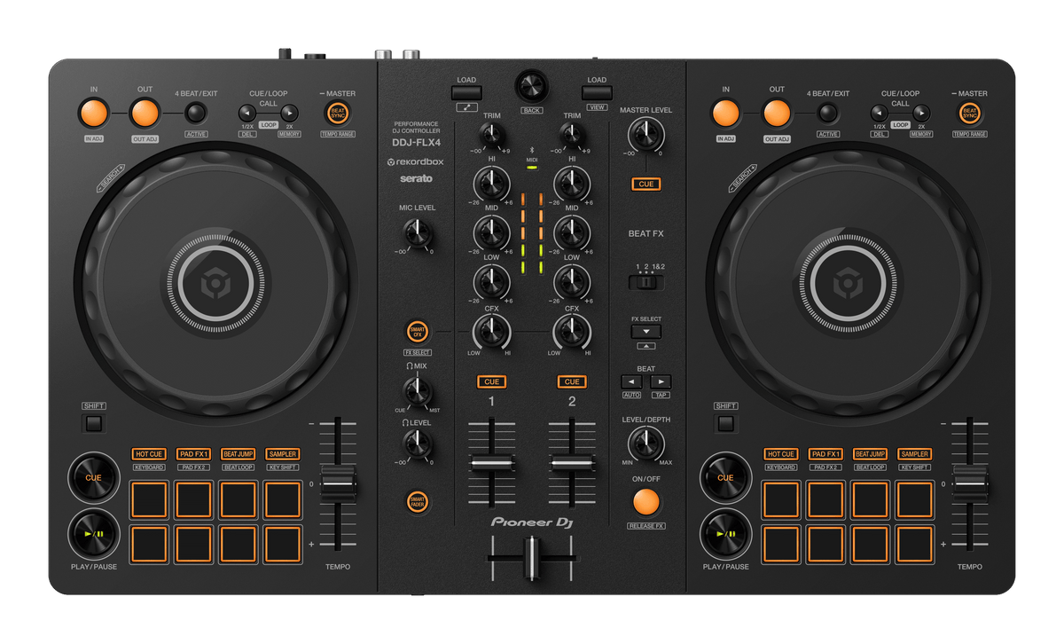 Pioneer DJ DDJ-FLX4 - 2-Channel DJ Controller for Rekordbox and Serato - Open Box.
