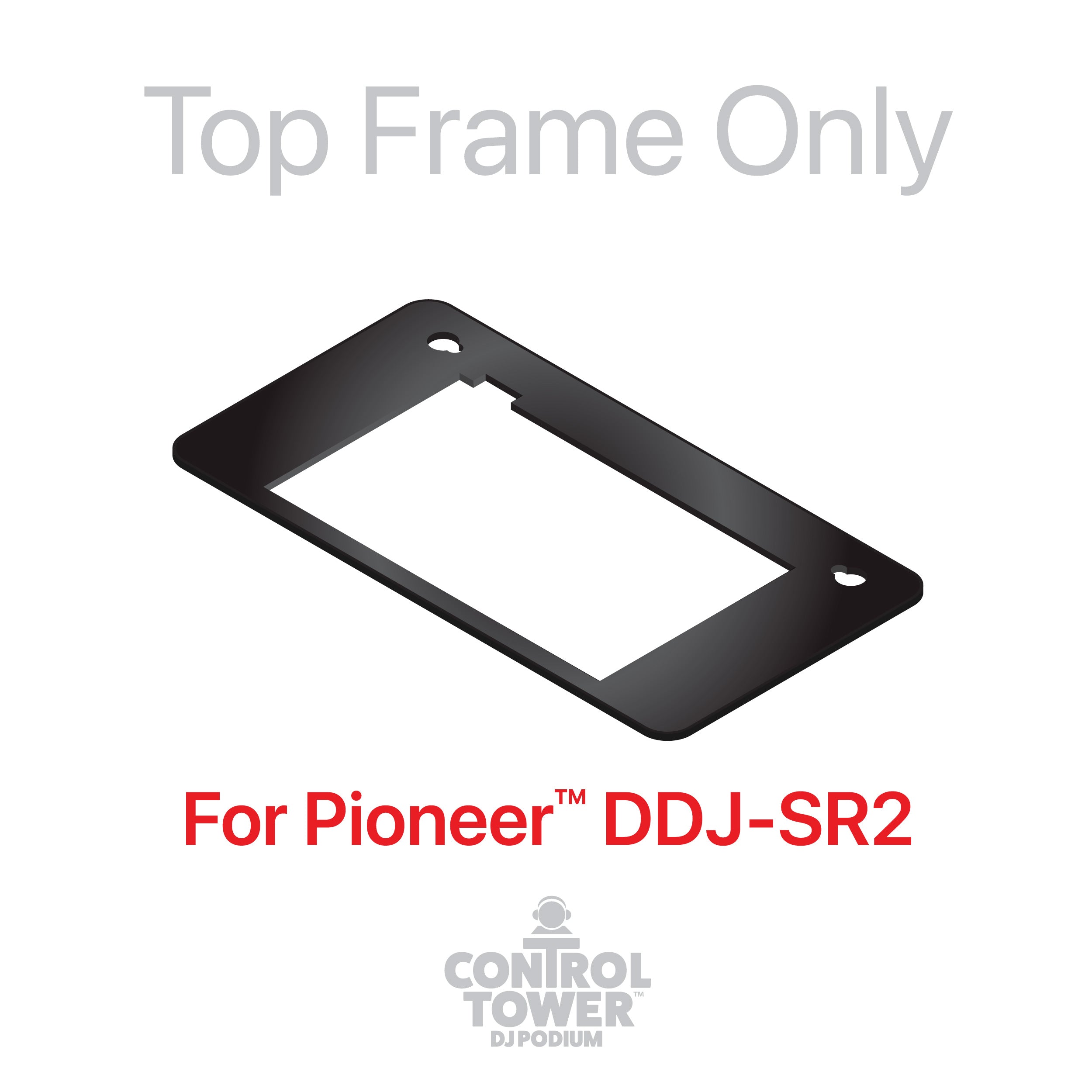 ProX Replacement for Pioneer DDJ-SR2 Top Face Plate for Control Tower DJ Podium Black Finish