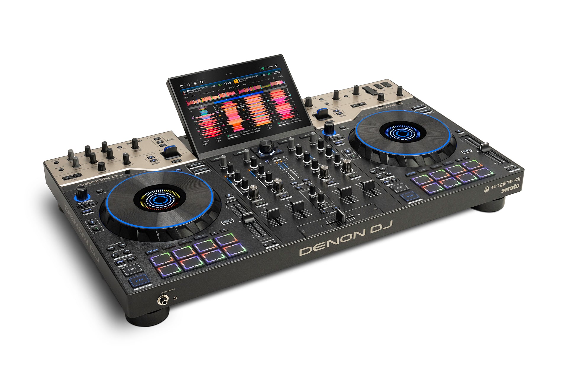 Denon DJ Prime 4 G2 - 4-Channel Standalone DJ System with Built-in FX, Lighting Outputs and Stems.