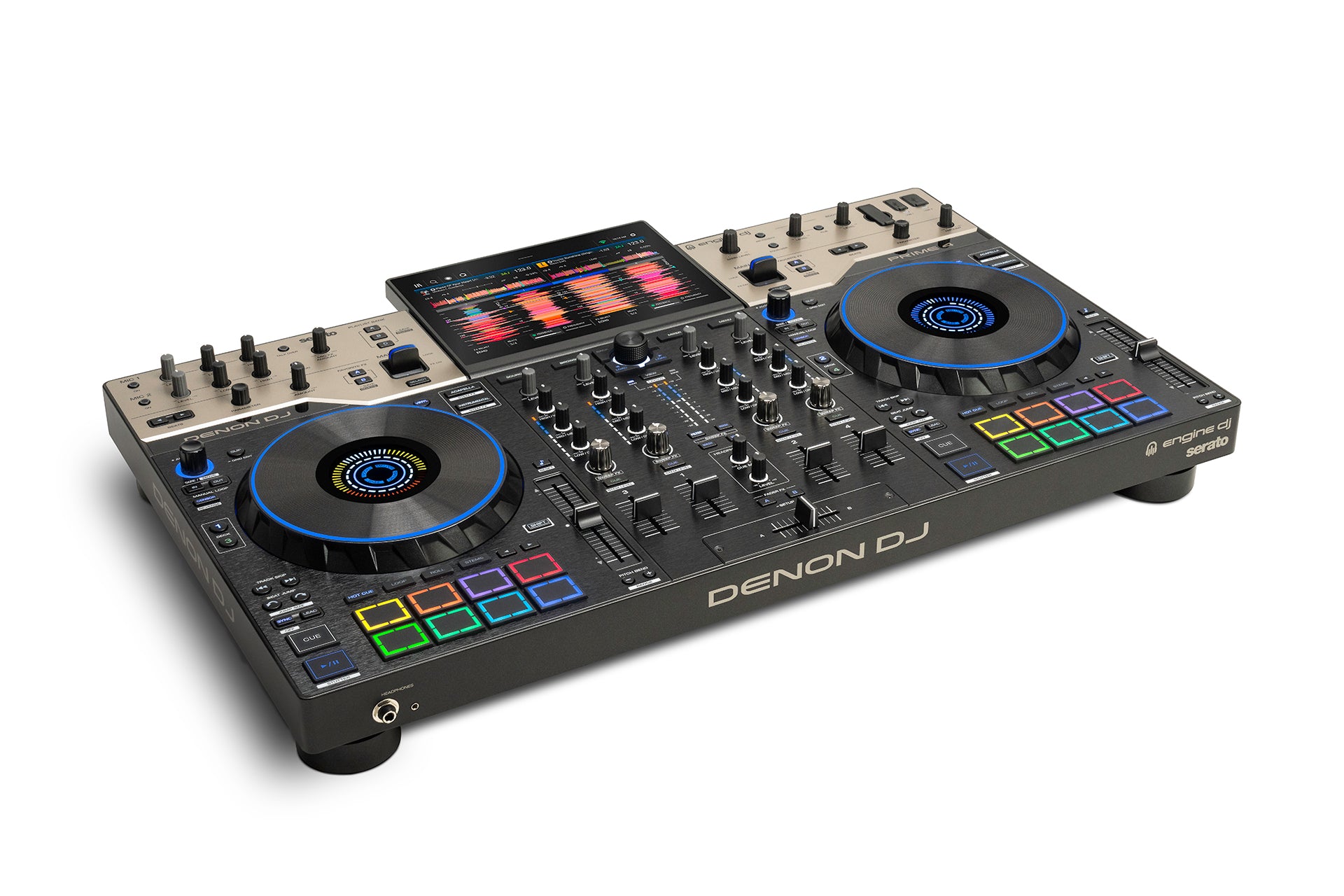 Denon DJ Prime 4 G2 - 4-Channel Standalone DJ System with Built-in FX, Lighting Outputs and Stems.