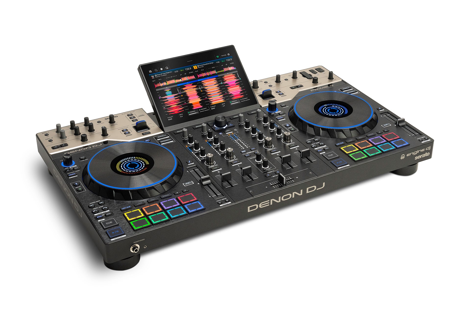 Denon DJ Prime 4 G2 - 4-Channel Standalone DJ System with Built-in FX, Lighting Outputs and Stems.