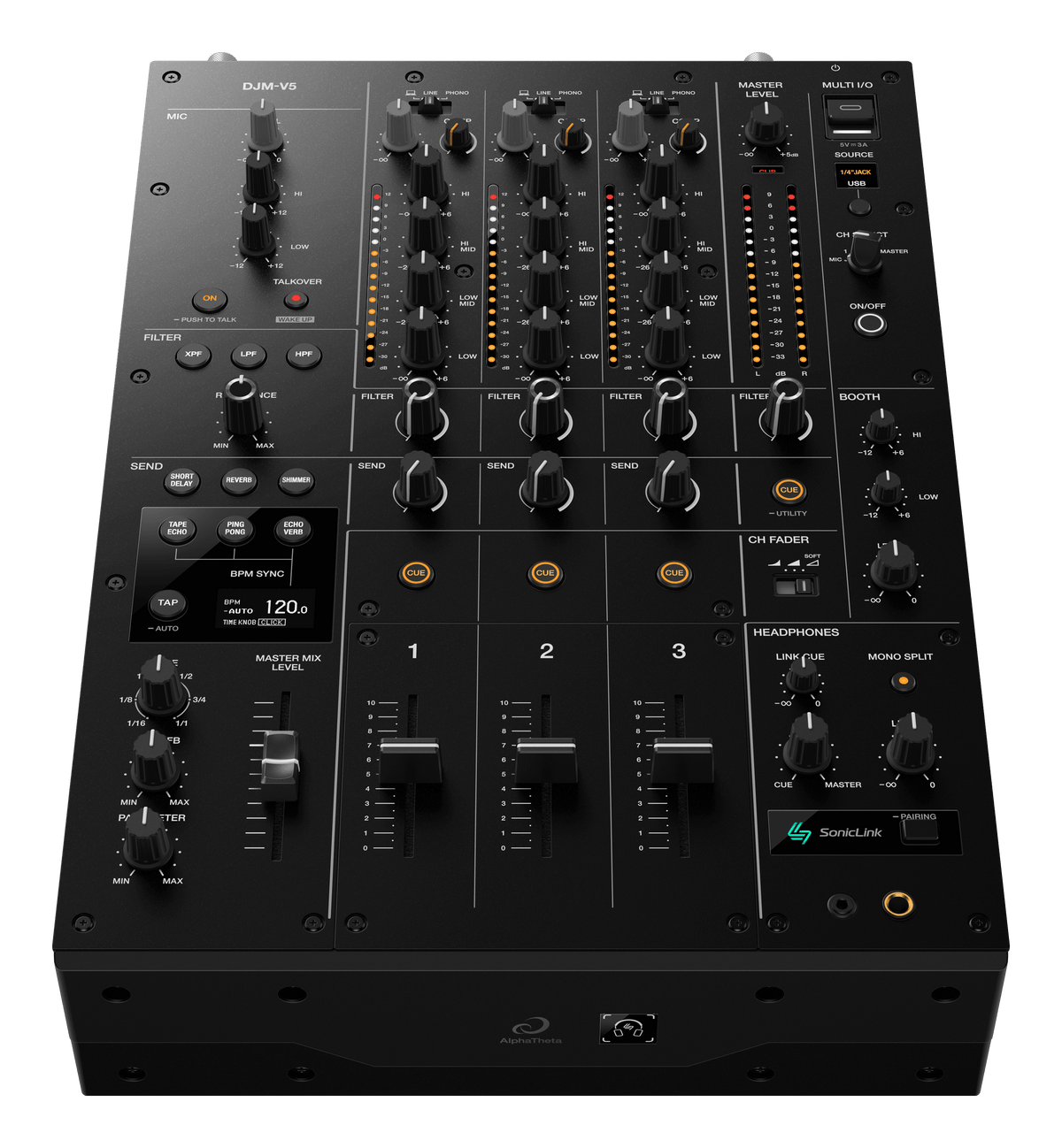 AlphaTheta DJM-V5 - 3-Channel DJ Mixer - Open Box.