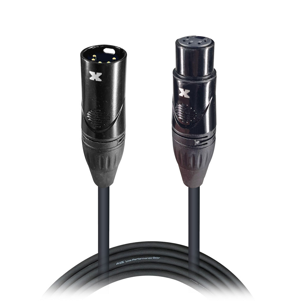 ProX 3 Ft. DMX XLR5-M to XLR5-F High Performance 5-PIN Data Cable