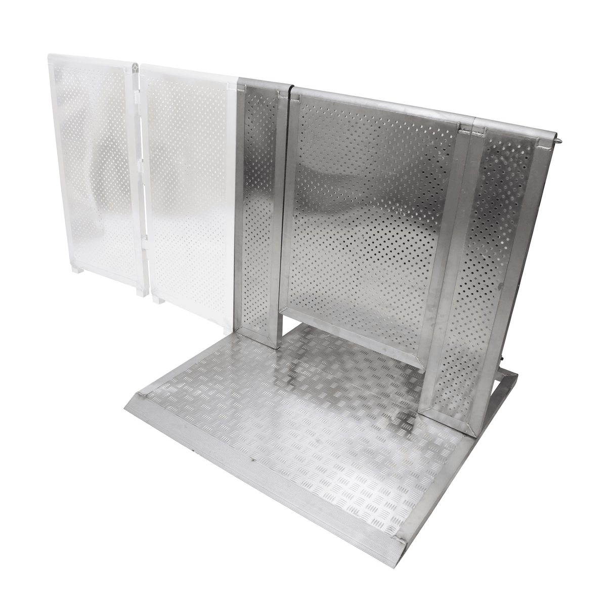 ProX 4FT Heavy-duty Aluminum Ventilated Crowd Barrier Door and Base.