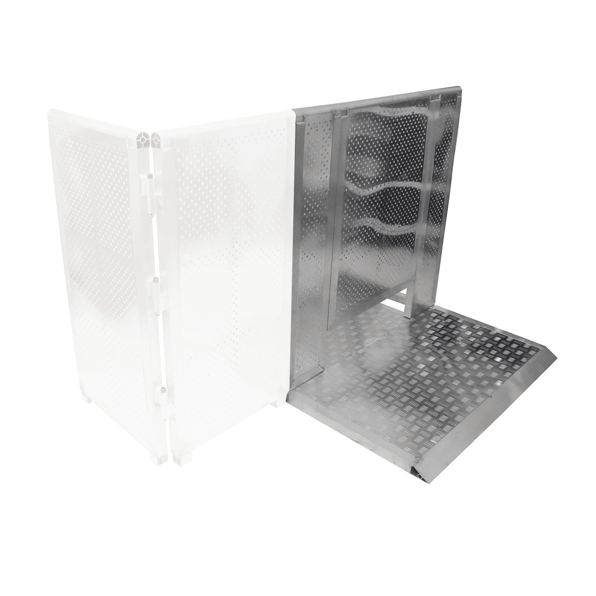 ProX 4FT Heavy-duty Aluminum Ventilated Crowd Barrier Door and Base.