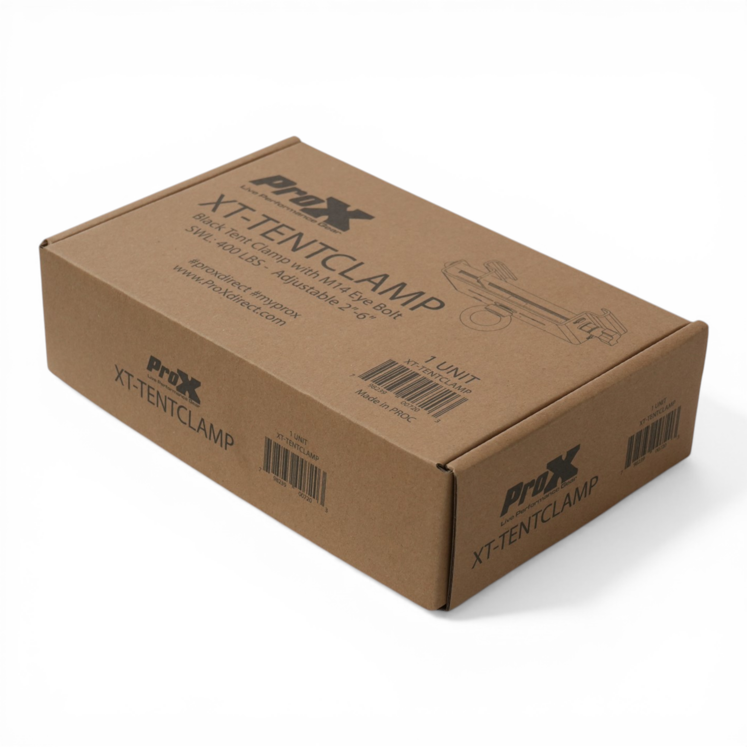 ProX Black Tent Clamp for Truss Pipe and Canopy Pole Mounting