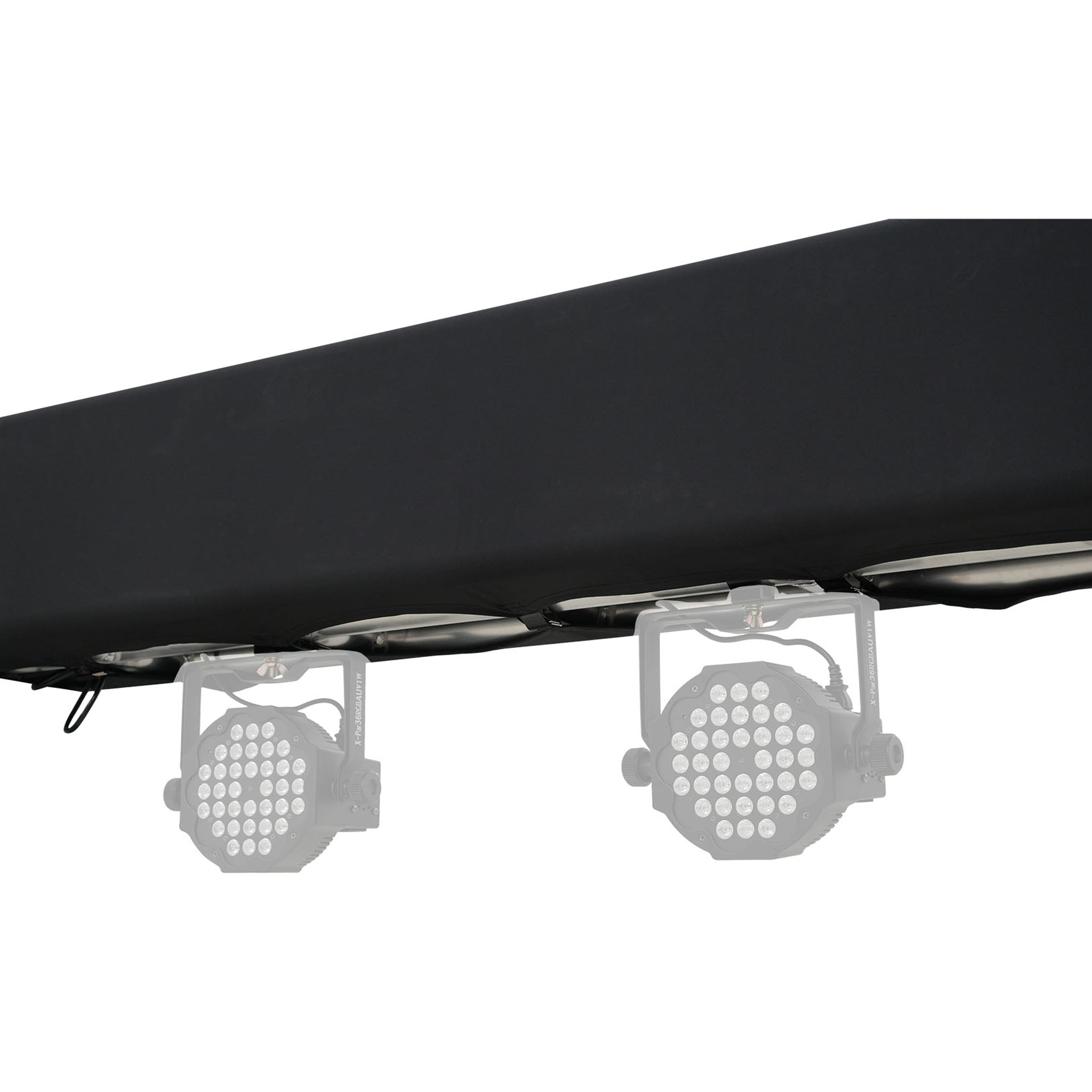 ProX Pair 6.56 FT 2.00M Box Truss 3 Side Black Scrim Cover incl. Bag