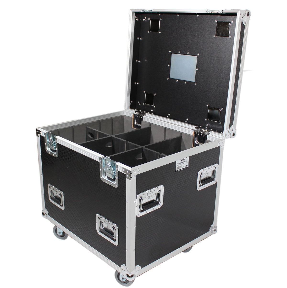 ProX TruckPax Utility ATA Flight Case Truck Storage Road Case with Dividers Tray and 4" in casters – 24"x30"x30" Ext.