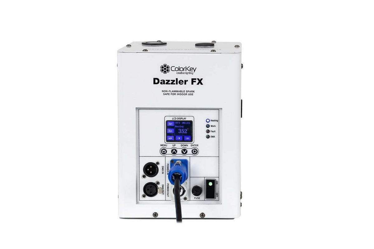 Colorkey Dazzler FX MKII Cold Spark Machine (White) - 600W Wireless Spark Fountain