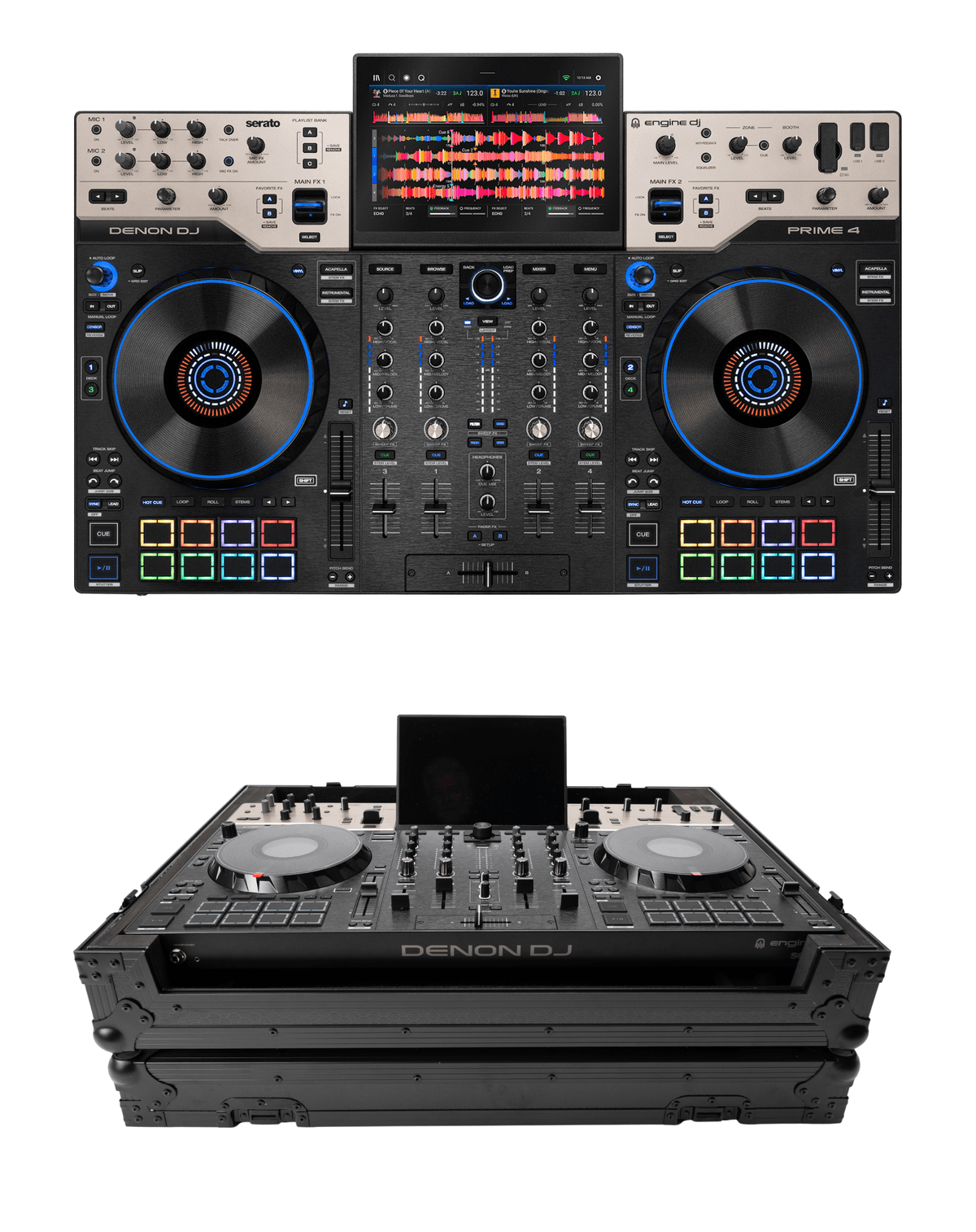 Denon DJ Prime 4 G2 + Magma MGA41048 Case Bundle.