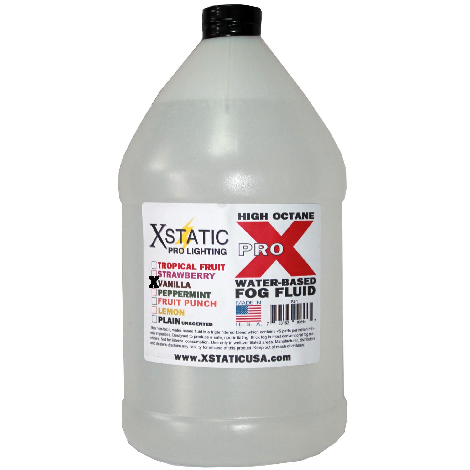 ProX VANILLA DJ Fog Fluid Water Based Fog Machine Liquid Replacement – 1 Gallon
