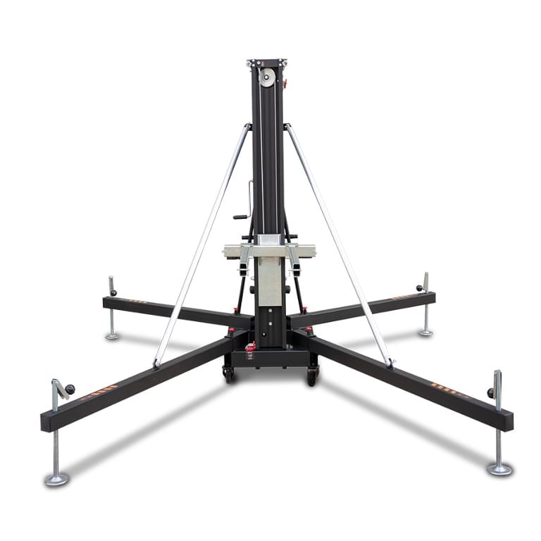 ProX FANTEK Spain Compact Front Loading Lifting Line Array Systems Tower 992 lbs Cap Max Height 26 ft Incl Line Array Adapter.