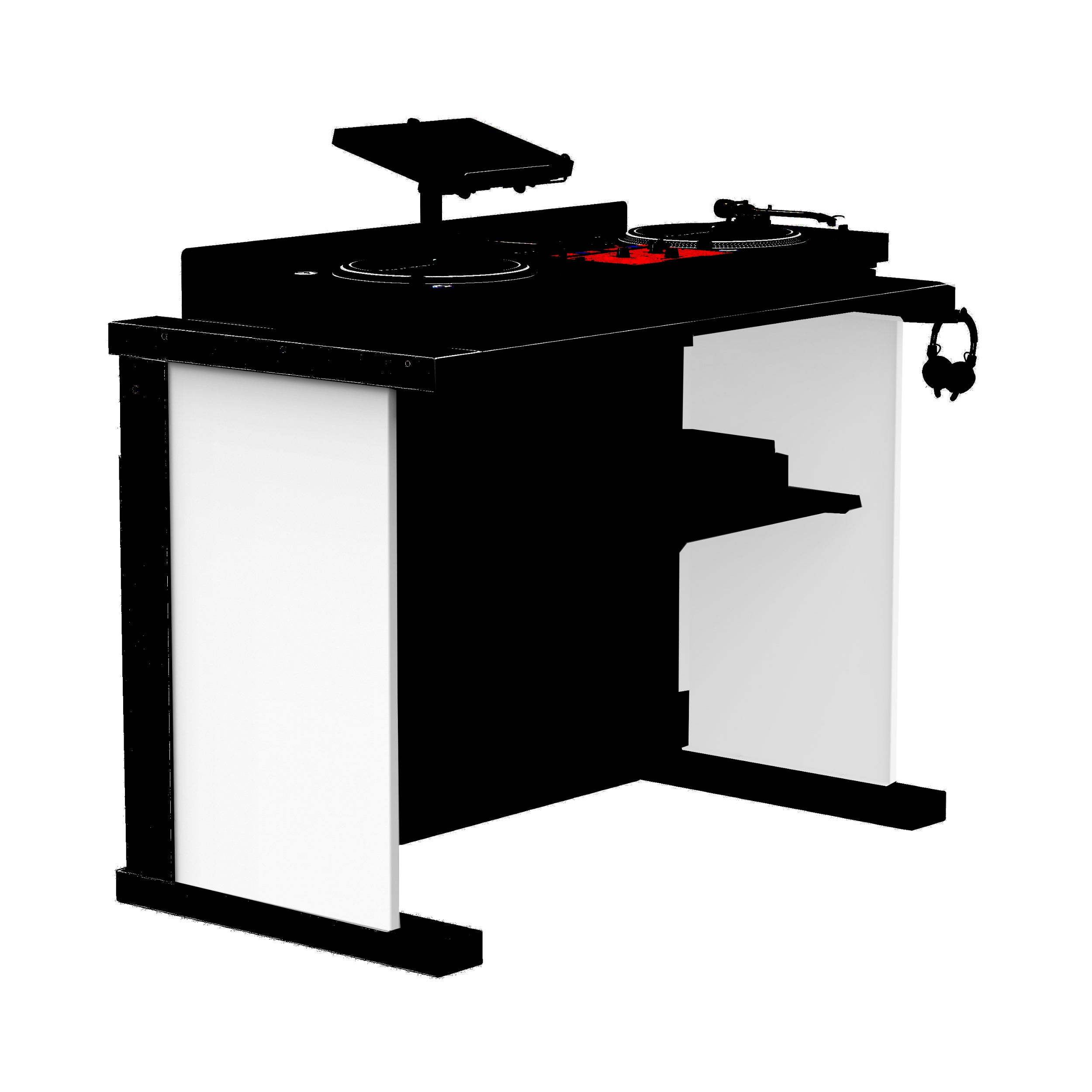 ProX Replacement Left and Right Side Covers for Humpter B3 DJ Workstation in White