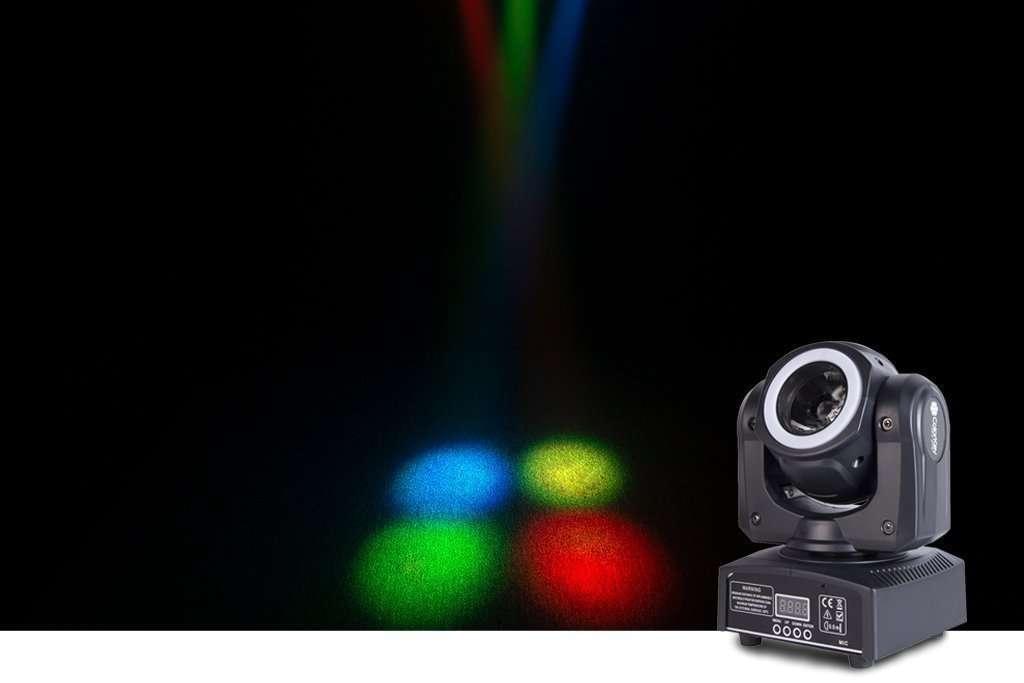 Colorkey Mover Halo Beam QUAD MKII - RGBW Beam Moving Head with LED Halo