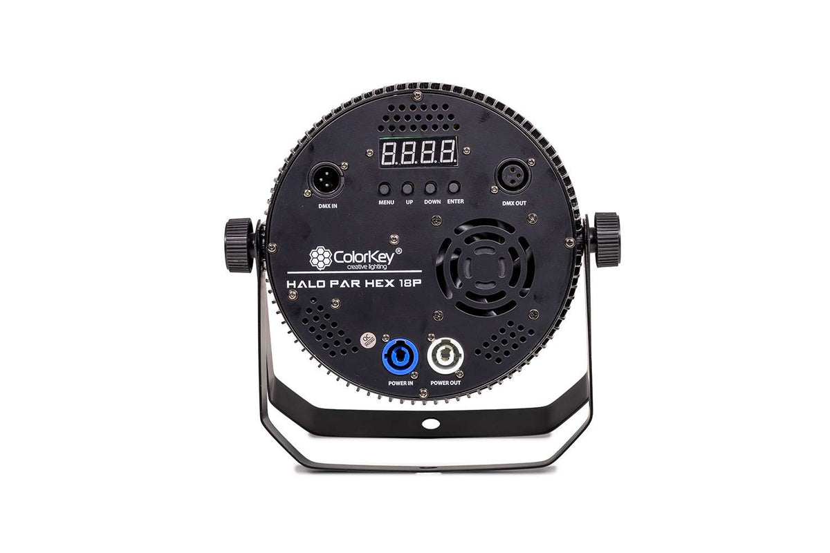 Colorkey Halo Par HEX 18P - RGBWA+UV LED Wash Par with Pixel Halo