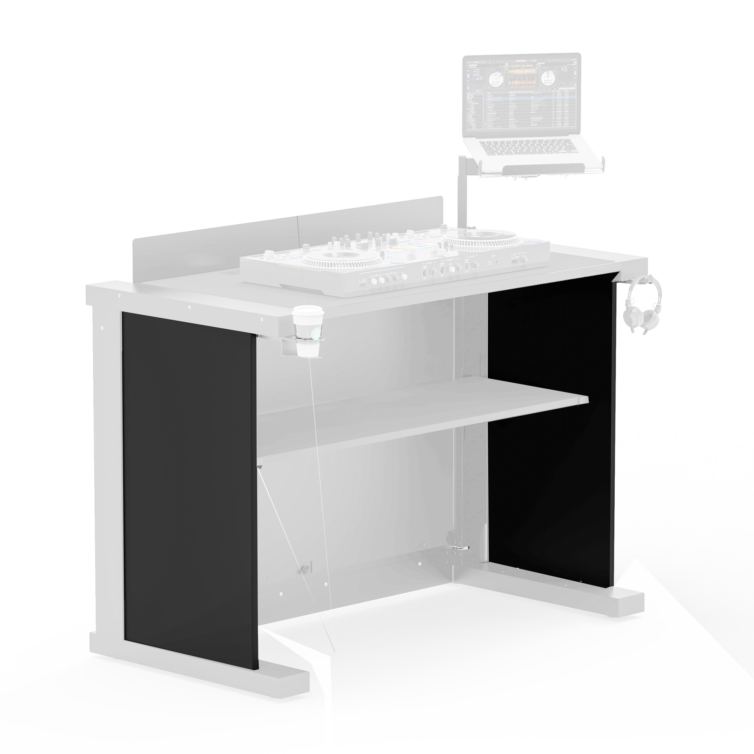 ProX Replacement Left and Right Side Covers for Humpter B3 DJ Workstation in Black