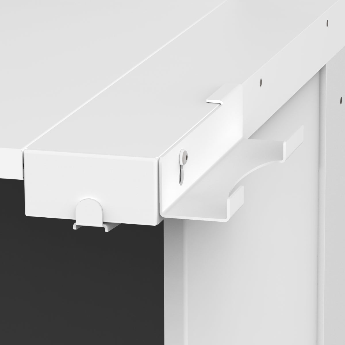ProX Pro Microphone Holder for Humpter B3 Workstation in White.