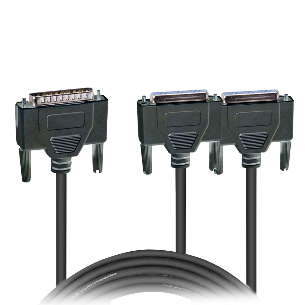 ProX 1Ft ILDA Y-CABLE M to Dual F Laser Connection Cable for Quickshow FB3 Light Show Software.