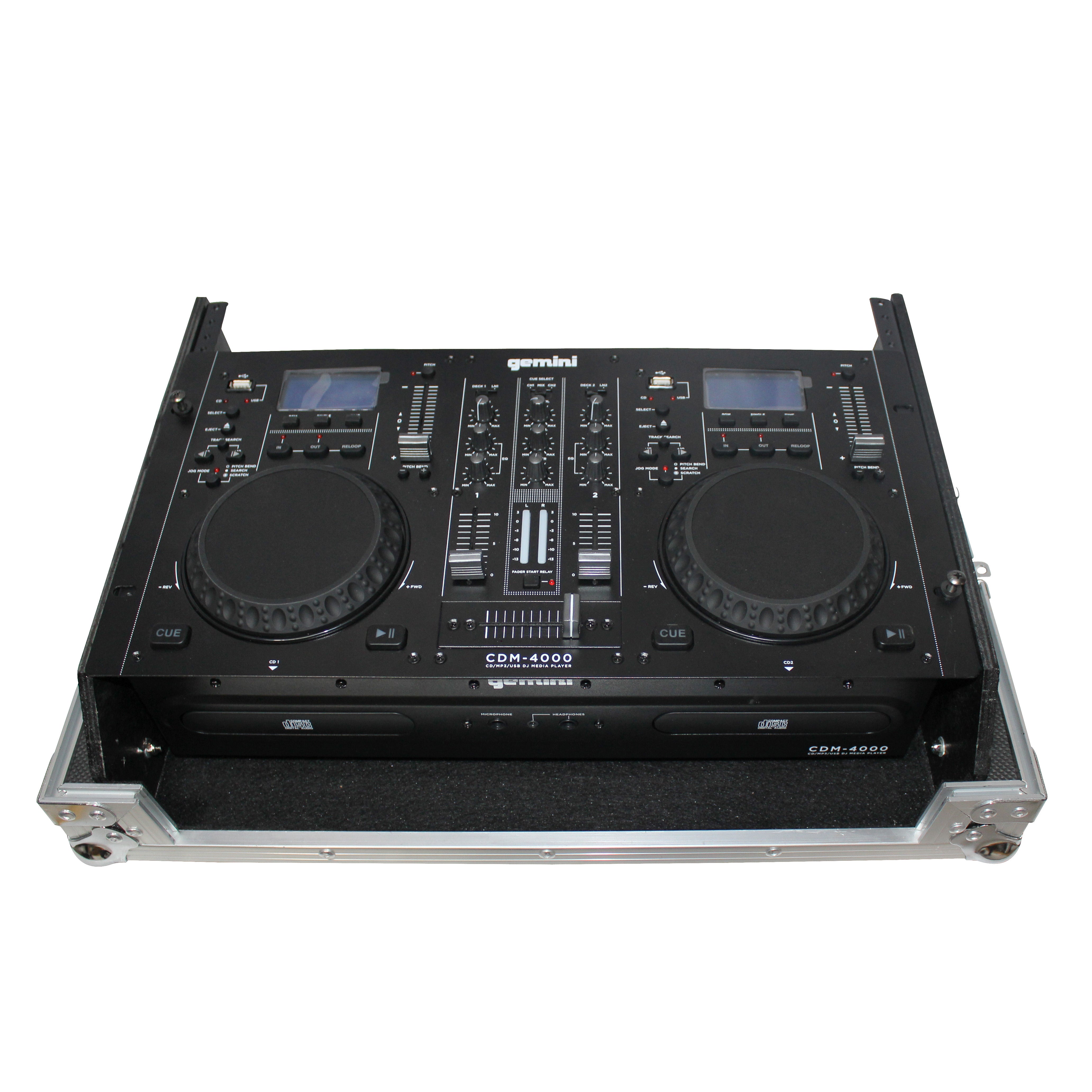 ProX Rack Mount 19" Mixer Case 7U Top Slant Removable Front Panel fits Gemini CDM-4000