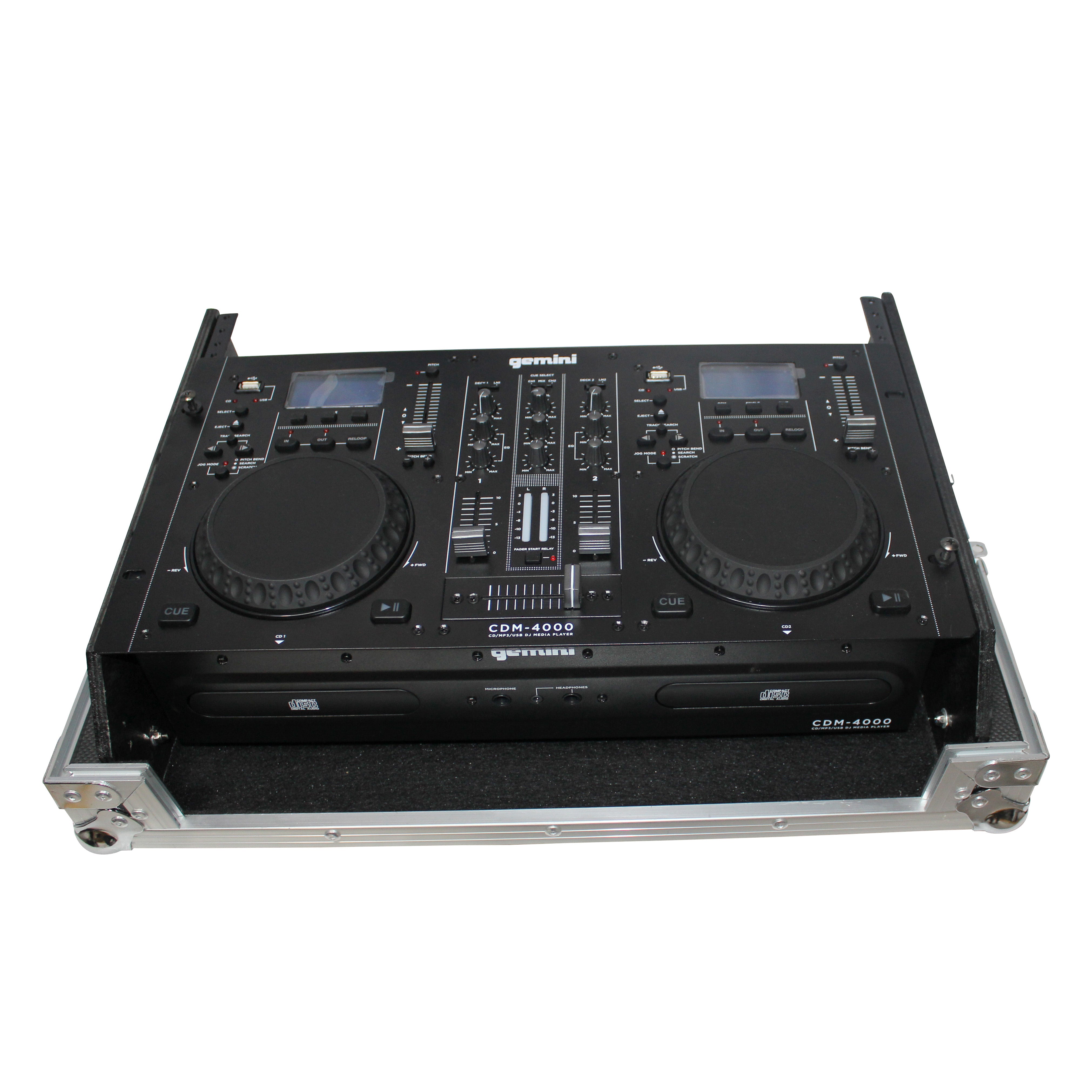 ProX Rack Mount 19" Mixer Case 7U Top Slant Removable Front Panel fits Gemini CDM-4000