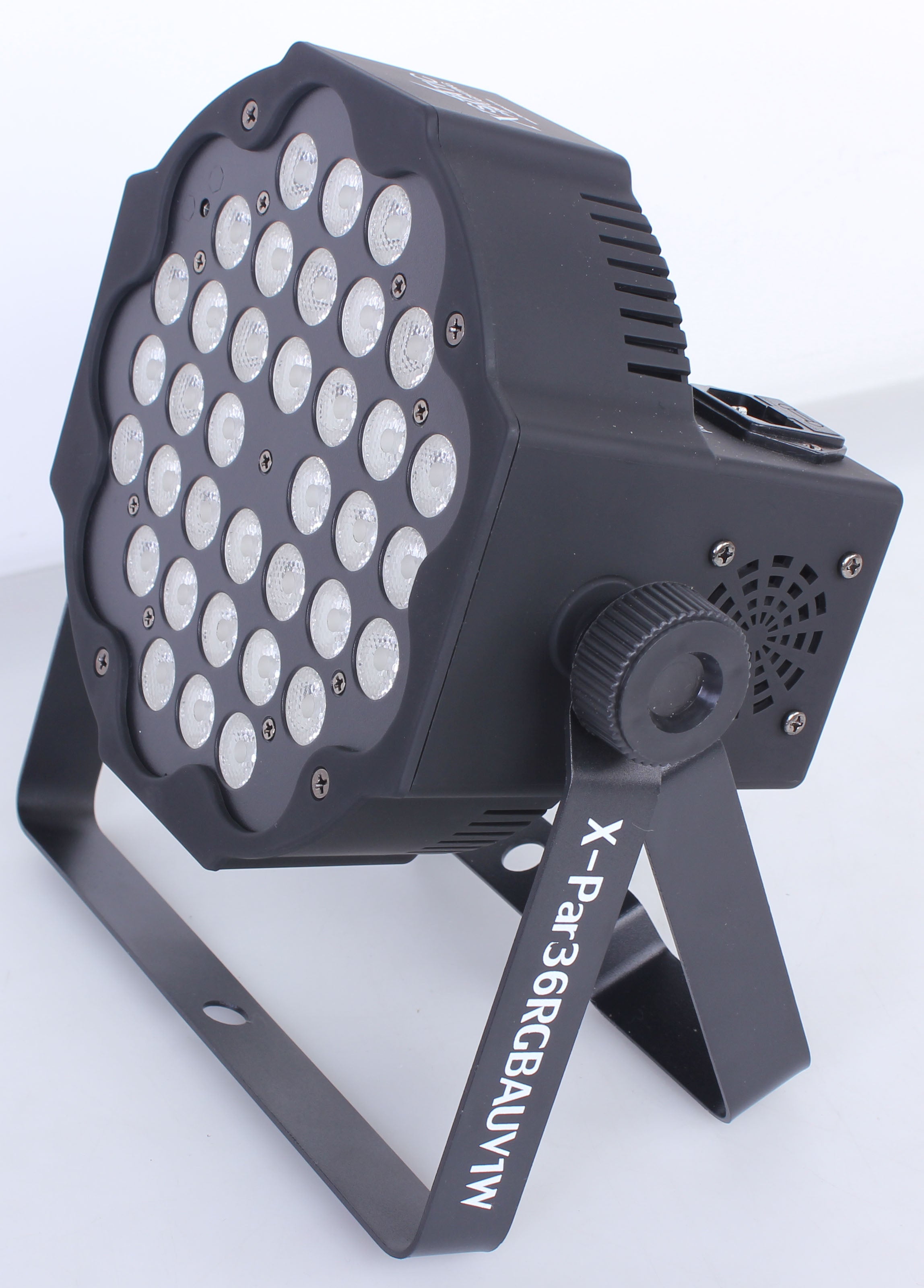 ProX Fusion RGBWA Par 36x 1W LED Slim Par Black Housing