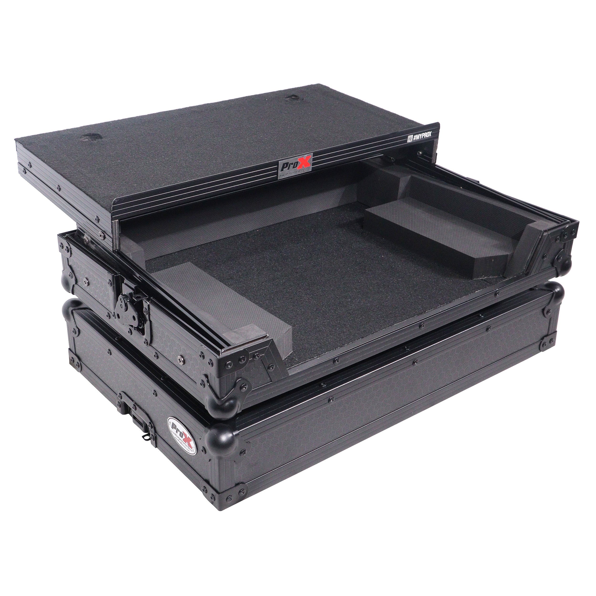 ProX ATA Flight Case For Pioneer DDJ-REV1 DJ Controller with Laptop Shelf - Black