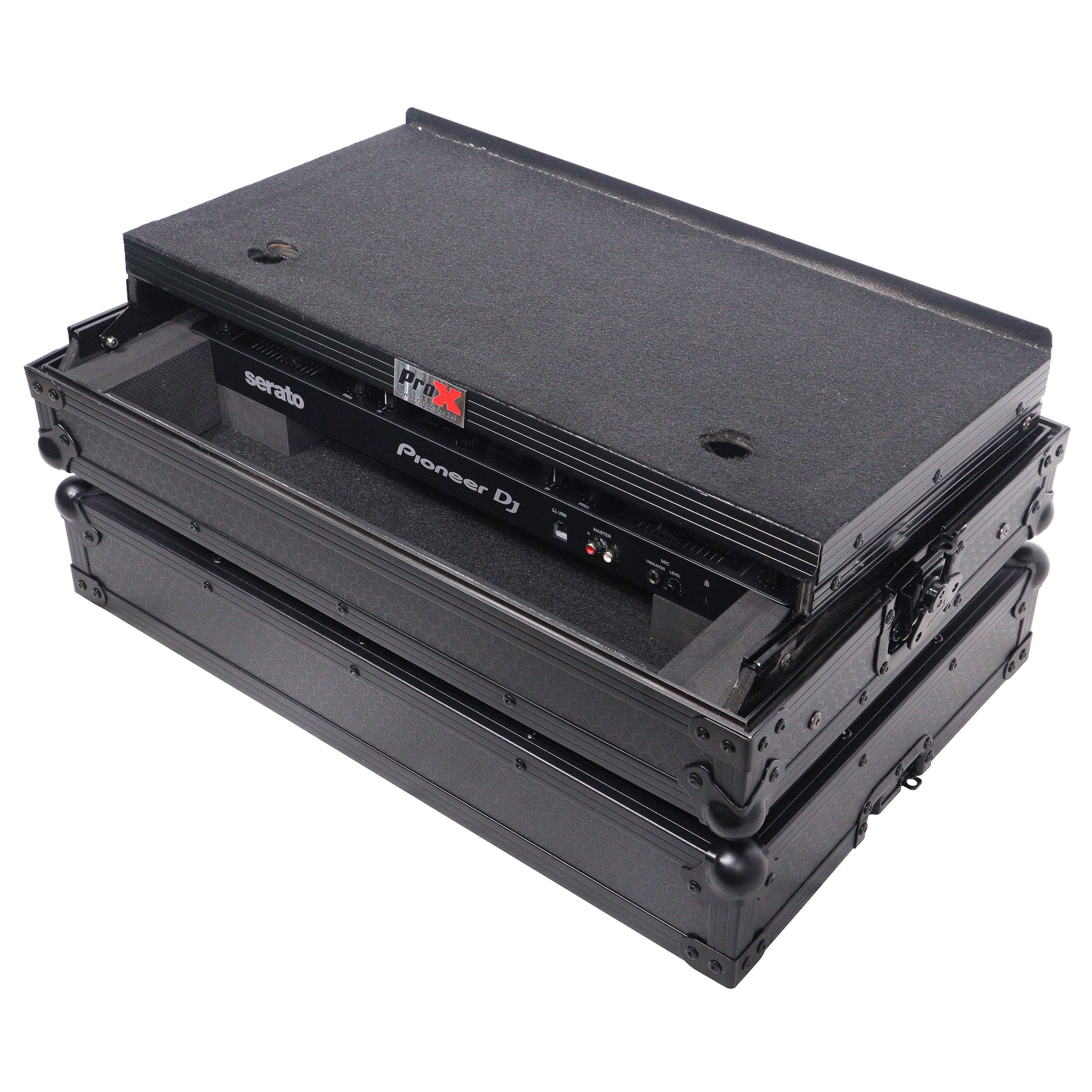 ProX ATA Flight Case For Pioneer DDJ-REV1 DJ Controller with Laptop Shelf - Black