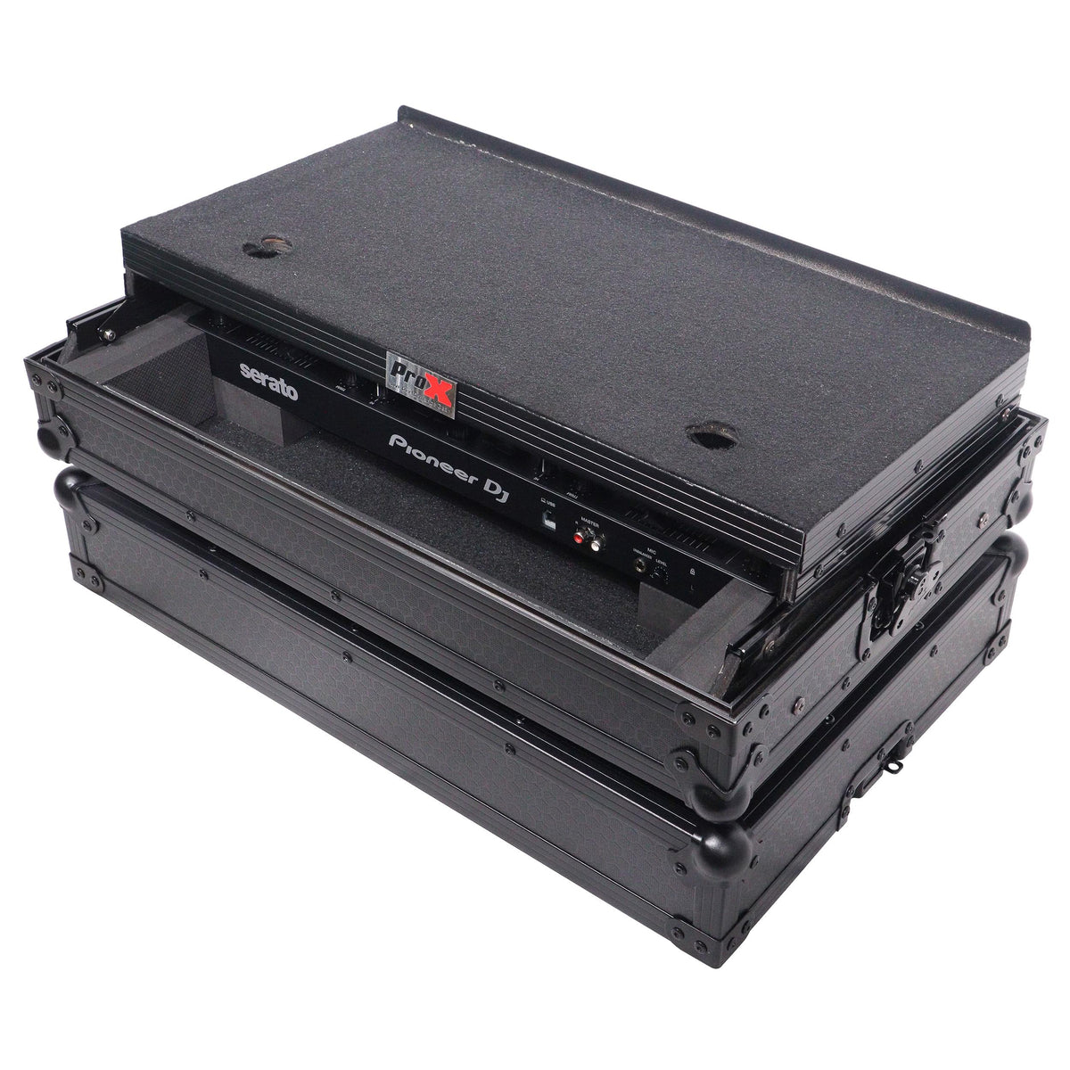 ProX ATA Flight Case For Pioneer DDJ-REV1 DJ Controller with Laptop Shelf - Black.