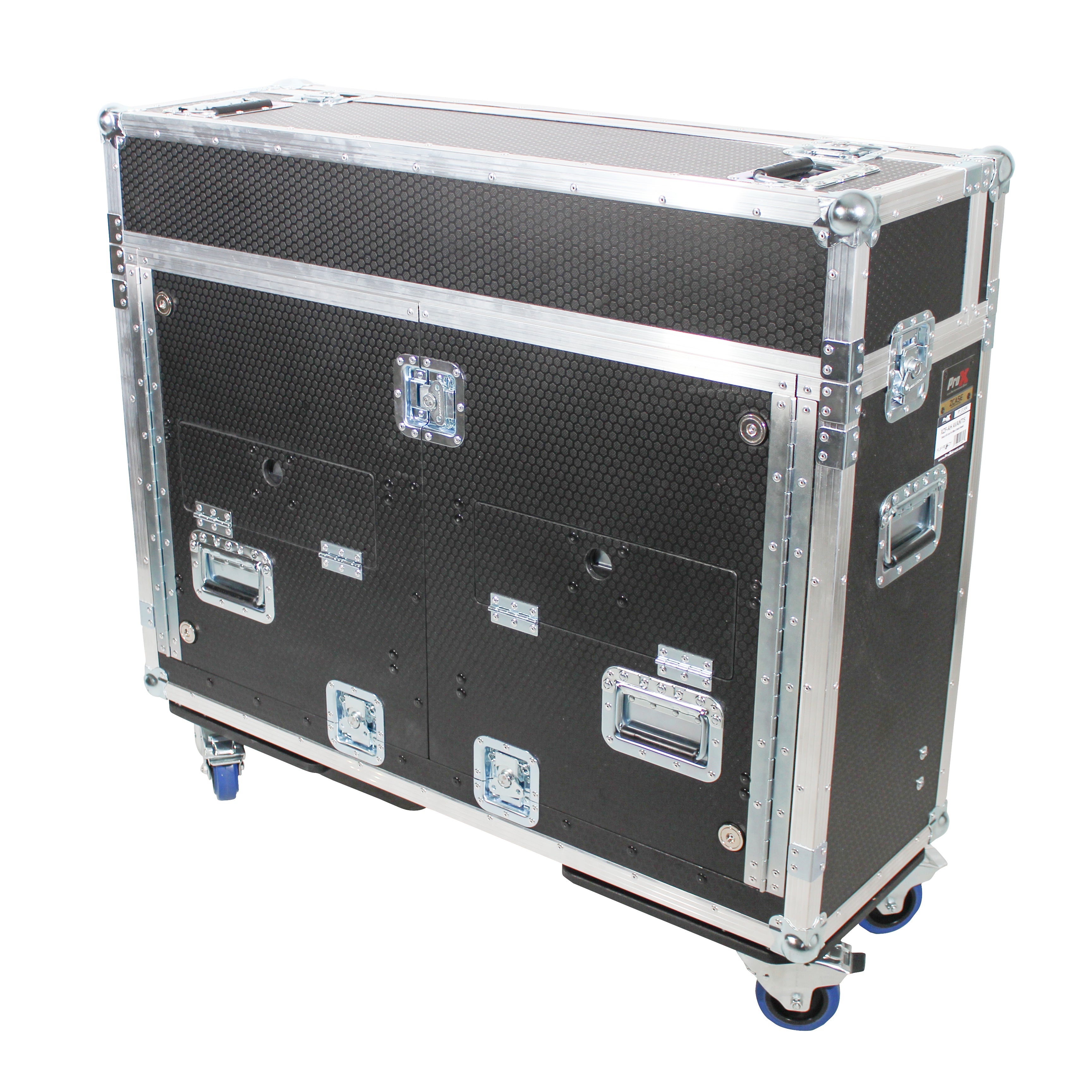 ProX Yamaha TF5 Flip-Ready Hydraulic Console Easy Retracting Lifting Flight Case and wheels incl Laptop Monitor Arm