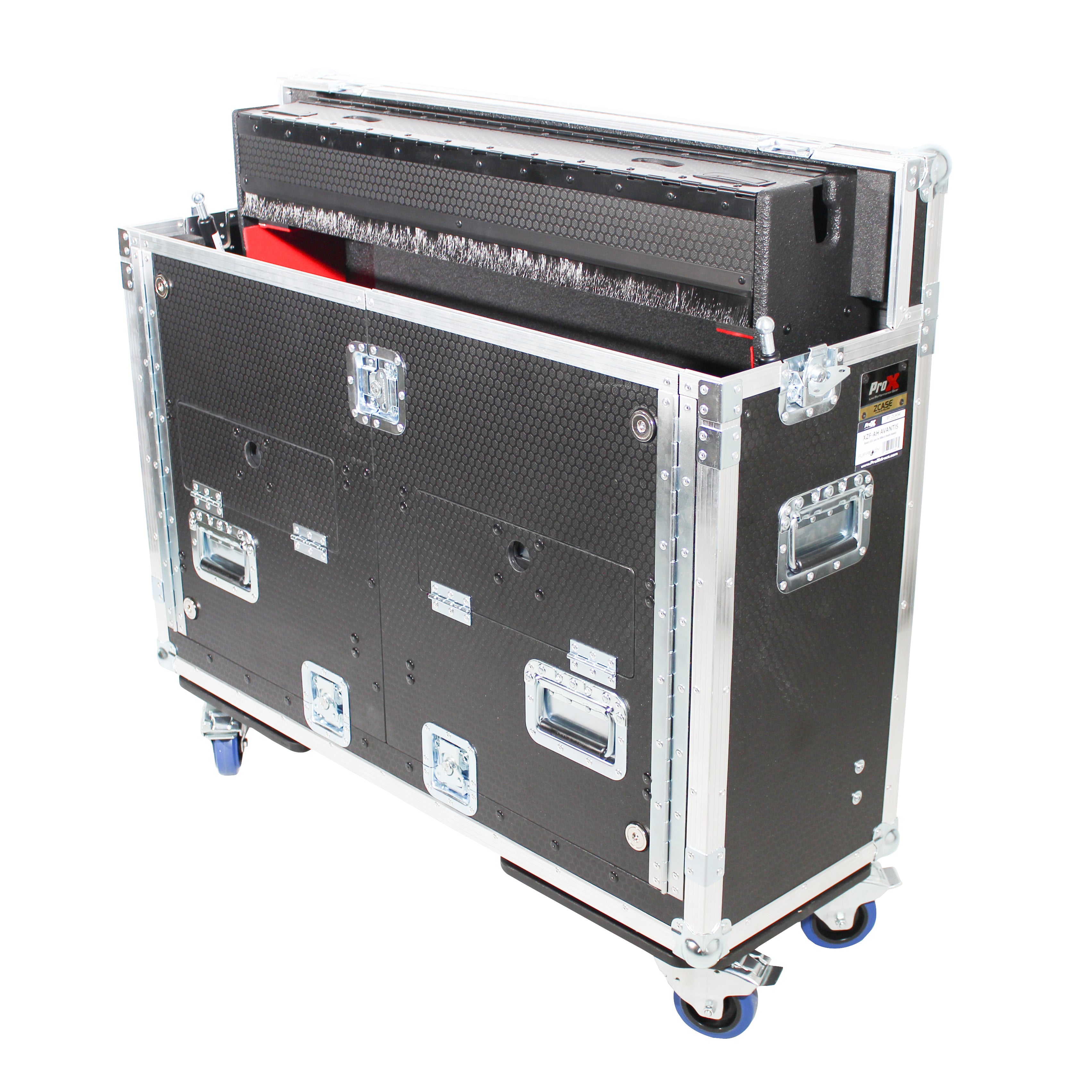 ProX ChamSys MagicQ MQ250 Flip-Ready Hydraulic Console Easy Retracting Lifting Flight Case with wheels