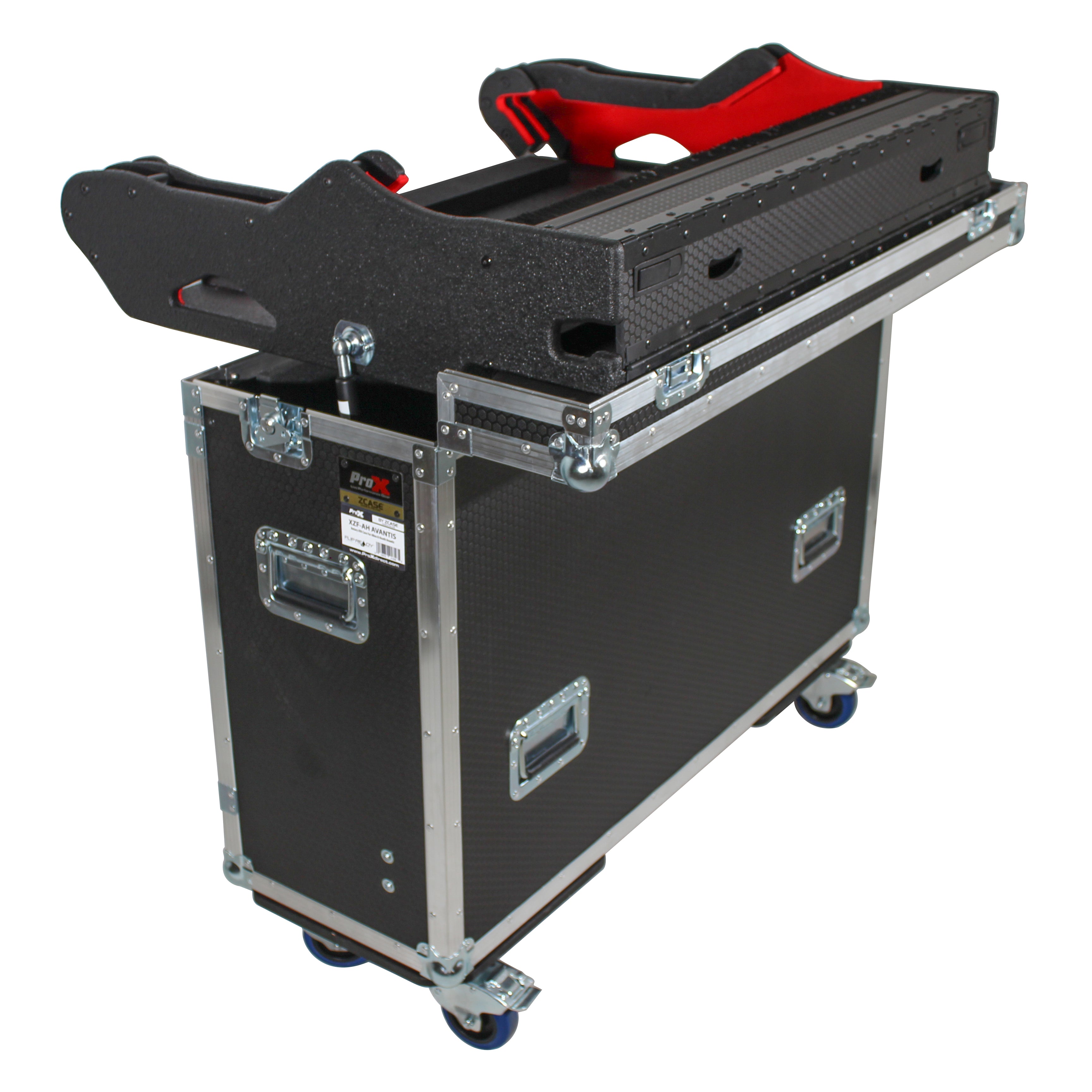 ProX ChamSys MagicQ MQ250 Flip-Ready Hydraulic Console Easy Retracting Lifting Flight Case with wheels