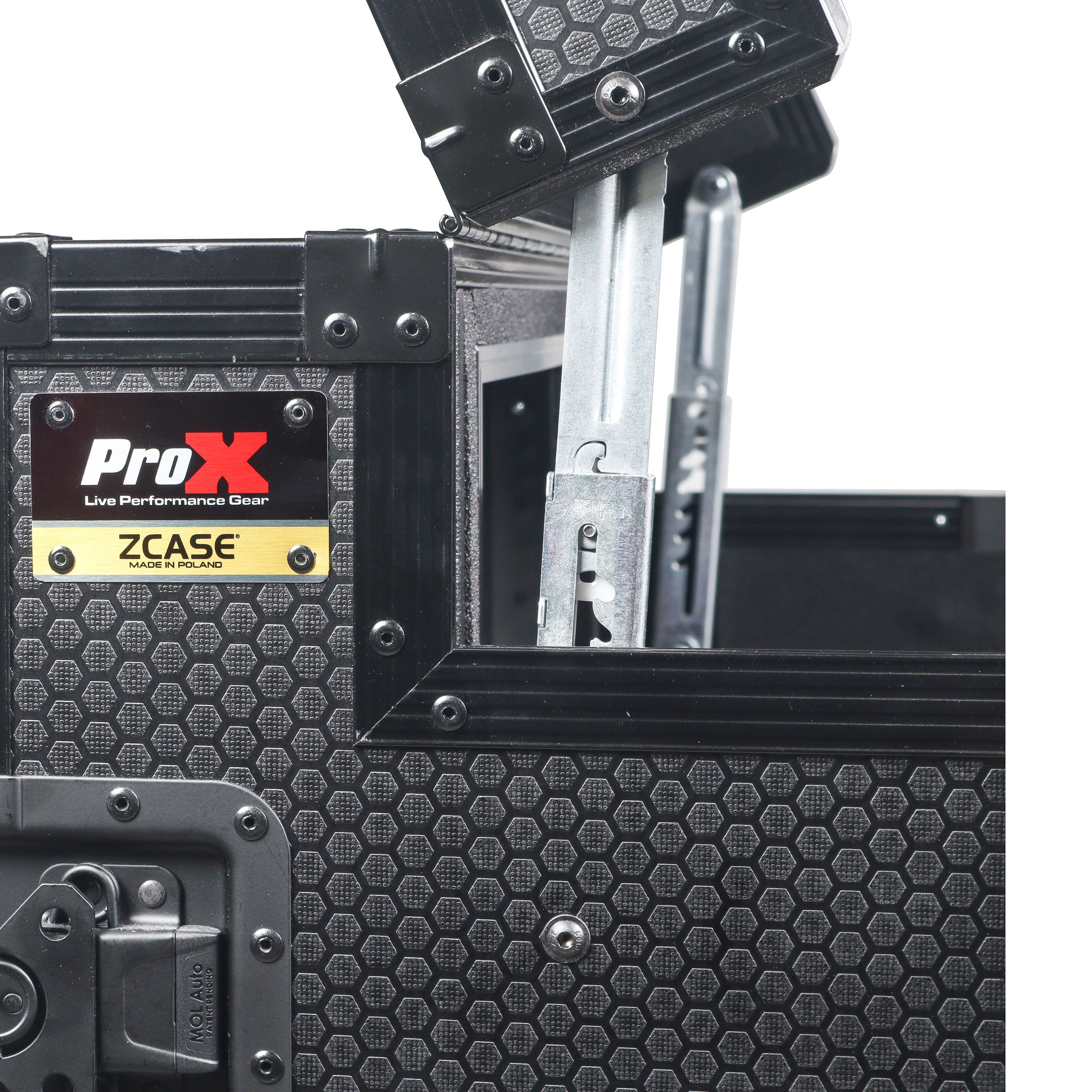 ProX Mobile AV Broadcasting Streaming Recording Studio Workstation Case with 4U Top 12U Bottom Black Finish