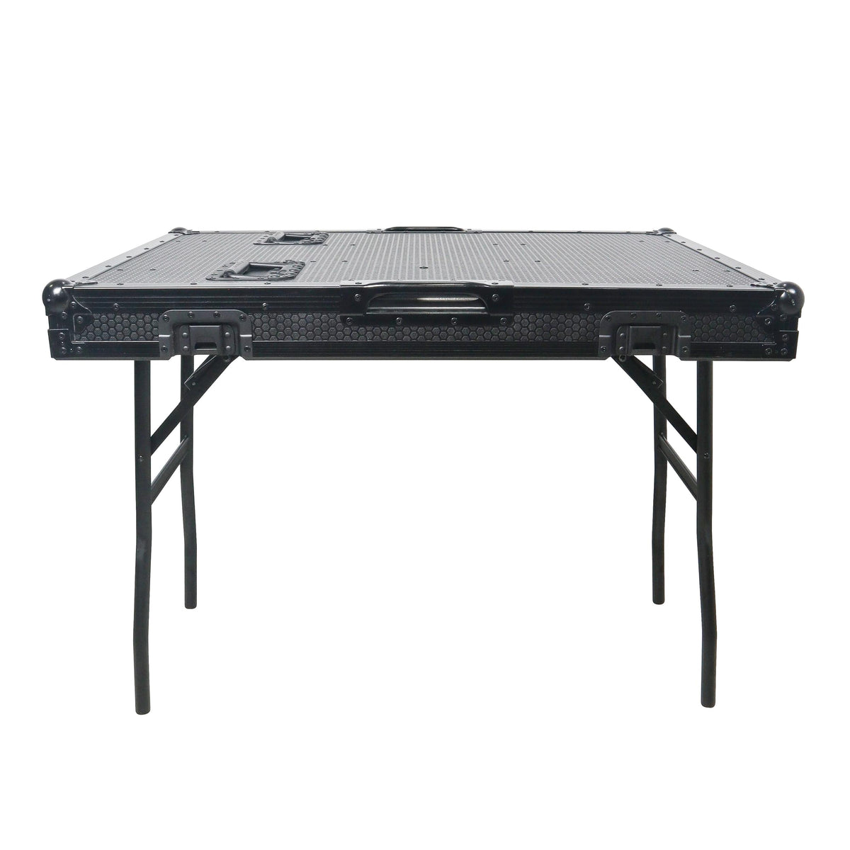 ProX Mobile AV Broadcasting Streaming Recording Studio Workstation Case with 4U Top 12U Bottom Black Finish.