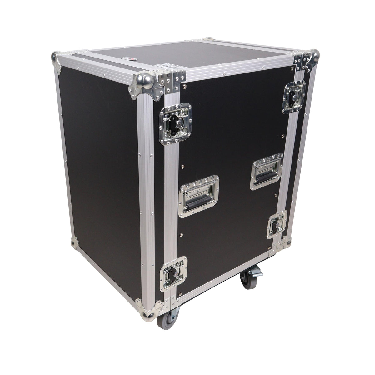 ProX 16U Vertical Amp Rack Mount Flight Case with Caster Wheels.