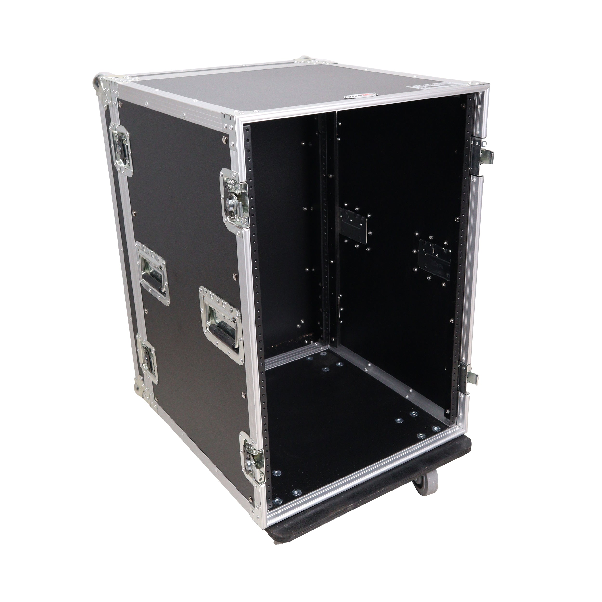 ProX 16U Vertical Amp Rack Mount Flight Case with Caster Wheels